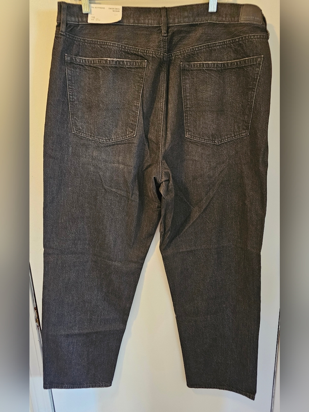 American Eagle 90's Boyfriend Comfort Stretch Waistband Black Women's Sz 18L NWT - Picture 5 of 13